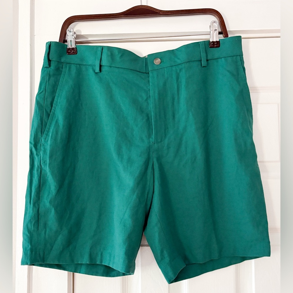 Walter Hagan Green Linen Blend Clubhouse 9 Inch Shorts NWT Size 34